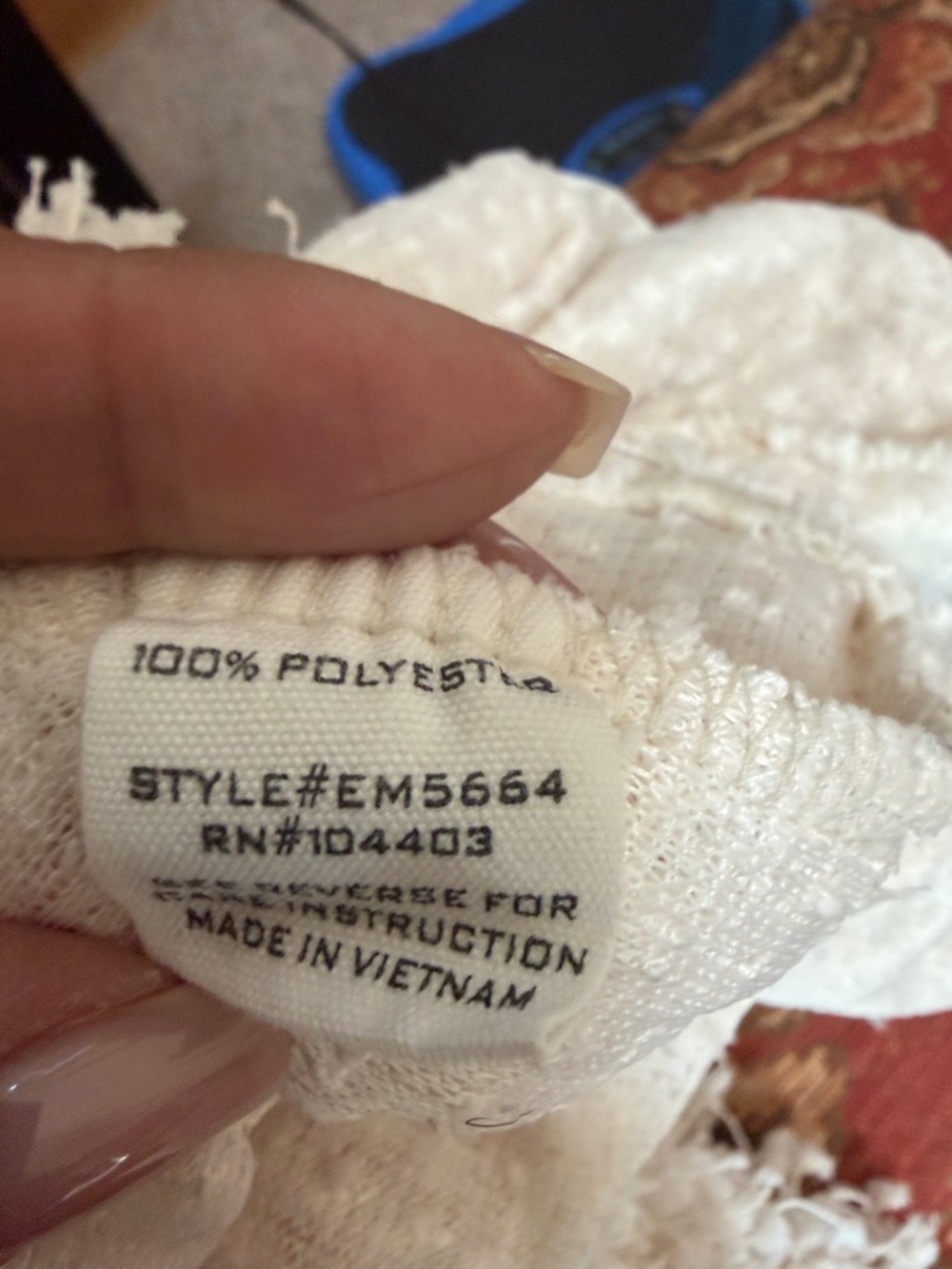 Open-Front Cream Textured Teddy Jacket - Picture 4 of 4